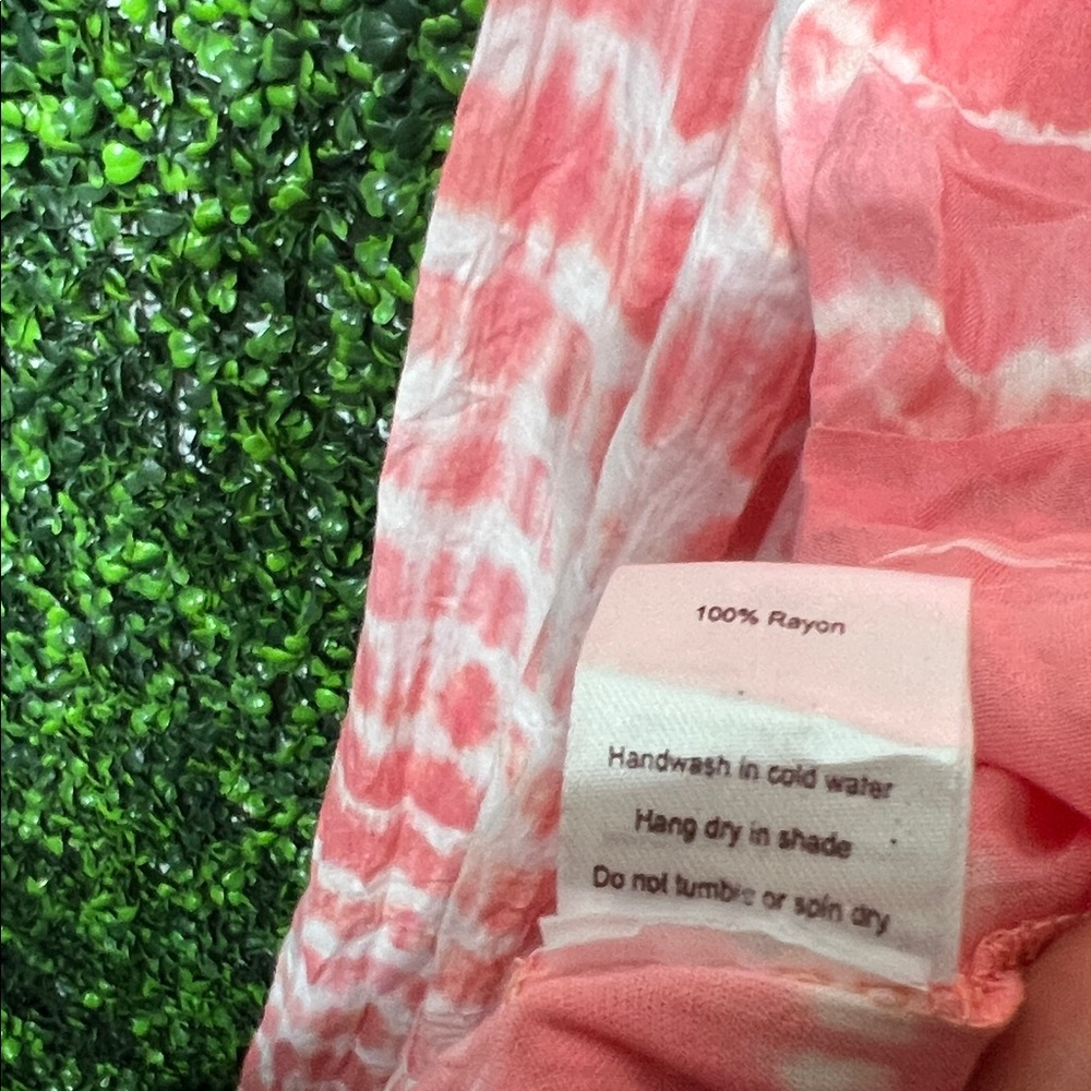 TIARE HAWAII RT: $145 Seaside Maxi Dress in Tie Dye Stripe Coral OS - Picture 5 of 7